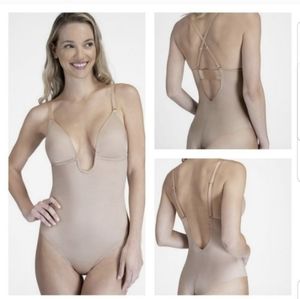 SPANX Suit Your Fancy Plunge Low-Back Thong Bodysuit NWT
